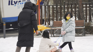 도심에서 즐기는 '눈썰매'