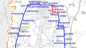 천안시, 도심순환급행버스 노선 강화 변경 운영