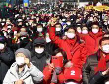 대선후보 유세 중 노마스크… “과태료 부과 가능”