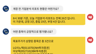 [투달봇 25일 08:30] 개장 전 리포트 브리핑 #LG이노텍 #디오 #아모텍