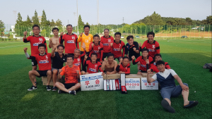 사천 50대 축구회...제6회 부안 군수배 전국 축구대회 첫 '우승' 