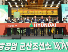 현대중공업 군산조선소, 중단5년 만에 재가동 선포 