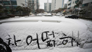 눈 내리는 도심