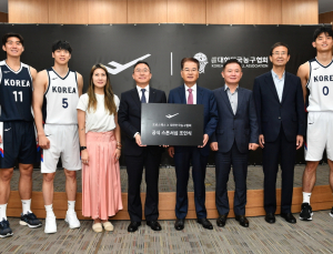 농구 대표팀, 프로스펙스와 용품 후원 3년 계약 체결