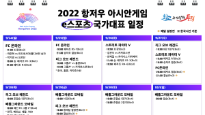 ‘2022 항저우 아시안게임’, e스포츠 한국 일정 공개