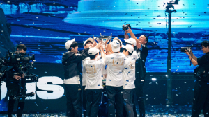T1의 ‘2023 롤드컵’ 우승 세레모니