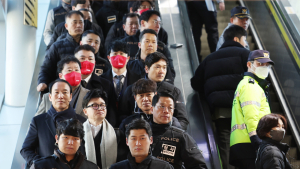 '철통 경호' 받으며 광주 찾은 한동훈 비대위원장 