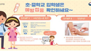 “새내기 초중생, 입학 전 필수예방접종 완료해야”