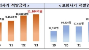 작년 적발 보험사기 1조1164억원…절반이 자동차보험 사기