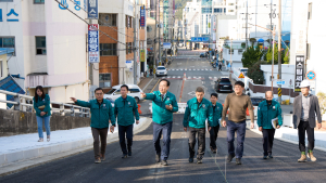 천영기 통영시장, 안전한 보행환경 조성사업 현장 점검
