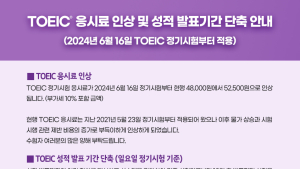 “토익 너마저”…응시료, 6월부터 5만2500원으로 인상