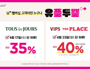 CJ푸드빌, 뚜레쥬르·빕스 등 최대 40% 할인…LGU+ 고객 대상