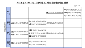 국내은행 BIS 자본비율 0.1%p↓…5대 지주 중 ‘KB’ 최고