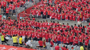 경기 전 상암, 절박한 중국 팬 함성만…‘드래곤즈 팬클럽 운집’