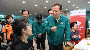 이상민 행정안전부 장관, 특별재난지역 완주군 수해 현장 방문