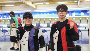 박하준·금지현, 사격 공기소총 혼성 10m 은메달 쾌거