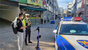 전북 교통경찰, 전동킥보드 교통법규 위반 집중단속