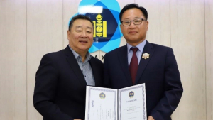 심장섭 KAIST 초빙교수, 몽골 최고 훈장 수훈