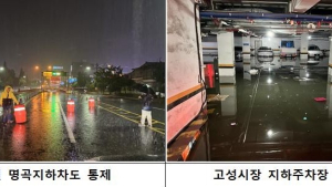 경남 5개 시·군 호우경보…창원 309.8㎜
