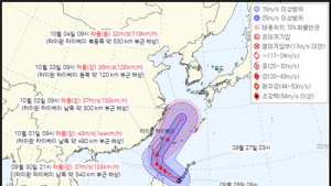 태풍 끄라톤, 국내 북상 예상…징검다리 연휴에 많은 비 가능성