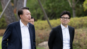 與, ‘윤한면담’ 질문에 “대통령실 취재해야”…미묘한 ‘기류’