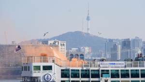한강버스에 불이 난다면…민관합동 훈련 [쿠키포토]