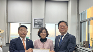 김보라 안성시장, 국회 예결위원장 만나 국비지원 요청