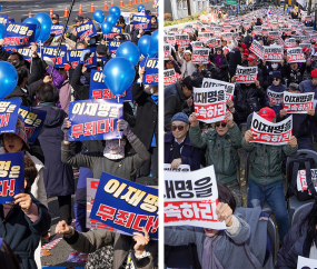 이재명 선고 앞두고 ‘보수’vs‘진보’ 극렬 대치 [쿠키포토]