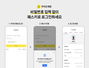 “비밀번호 없이 로그인”…카카오계정에 패스키 도입