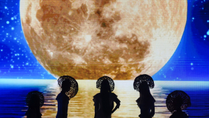 머리에 떠오른 달…미용 꿈나무들의 경연대회 [쿠키포토]