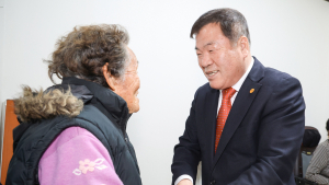 이승화 산청군수, 국가유공자 겨울나기 챙겨
