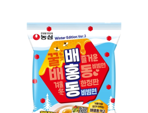 농심, 꿀가루 올린 ‘배홍동비빔면 윈터에디션’ 출시