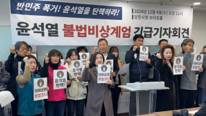 제정당진시민단체, 윤석열 대통령 탄핵·퇴진 기자회견 가져