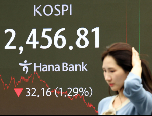 코스피, ‘외국인 매도세’ 여파에 2450선 후퇴 [마감]
