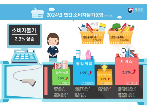 올해 소비자물가 2.3% 상승…4년來 최저