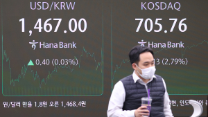 원·달러 환율, 1.3원 오른 1469.7원 [마감]