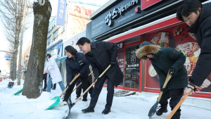고창군, 최대 35㎝폭설에 제설작업 총력전