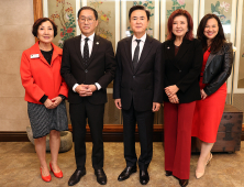 김태흠 충남지사, 한인정치인에 美사무소 홍보·지원 요청