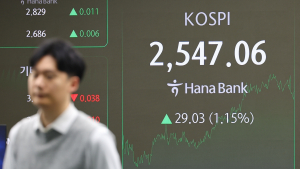 코스피, 1.15% 상승한 2547.06 [마감]