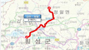 횡성군 국도 우천~둔내, 갑천~청일 예비타당성 조사 대상 반영