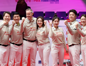 ‘헐크’ 강동궁의 SK렌터카, PBA 팀리그 5라운드 우승