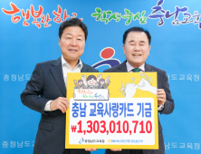 충남교육사랑카드기금 13억 학생복지 지원 [충남에듀있슈]