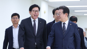 부산찾은 이재명에 여당 부산의원들 