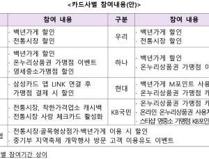 전통시장 캐시백에 전용카드까지…카드사 소상공인 지원 앞장