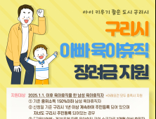 구리시, 아빠 육아휴직 장려금 최대 150만원 지원