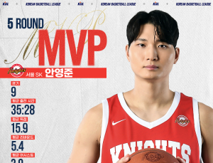 ‘개인 첫 트리플더블’ SK 안영준, 프로농구 5라운드 MVP 선정