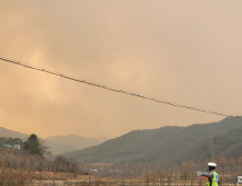 의성 산불 안동으로 번져...현재 대응 중