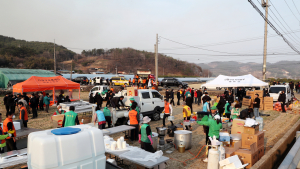 하동군, 하동산불 피해 온정의 손길 줄이어