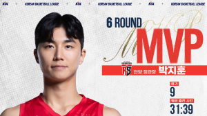 ‘정관장 기적’ 이끈 박지훈, 6라운드 MVP 선정