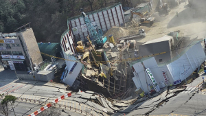  광명 신안산선 공사장 지하 붕괴, 1명 고립 추정…시공사 “현장 확인 중”